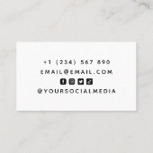 Tennisser Silhouette Zwart Wit Social Media Visitekaartje (Achterkant)