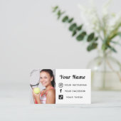 Tennisser Uw Fotocoach Atleet Instructeur Visitekaartje (Staand voorkant)