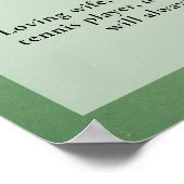 Tennisser, Viering van het Leven Foto Begrafenis Poster (Hoek)