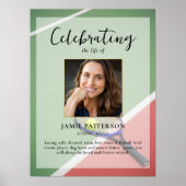 Tennisser, Viering van het Leven Foto Begrafenis Poster (Voorkant)