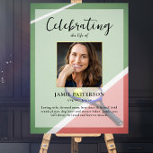 Tennisser, Viering van het Leven Foto Begrafenis Poster