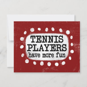 Tennissers hebben meer plezier in het Wenskaart Kaart