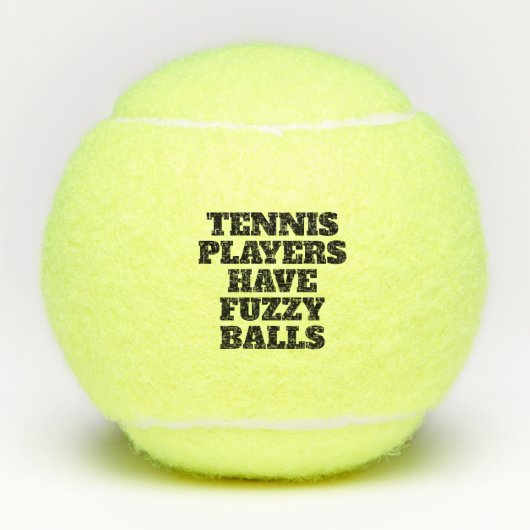 Tennissers hebben pluizige ballen (Voorkant)