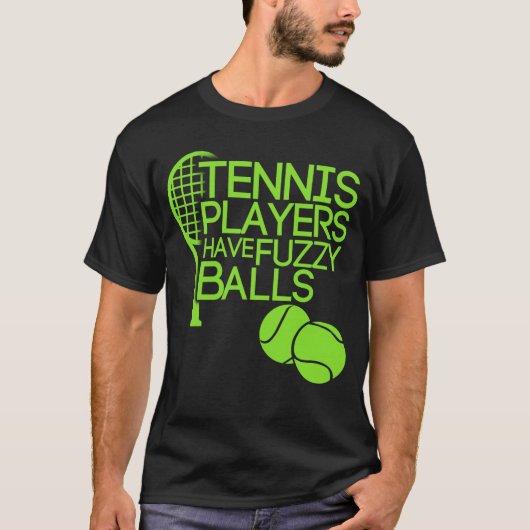 Tennissers hebben pluizige ballen t-shirt (Voorkant)