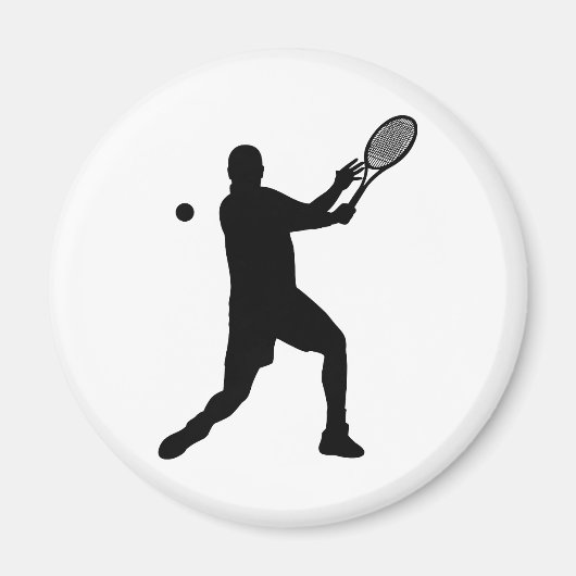 tennissilhouettes magneet (Voorkant)