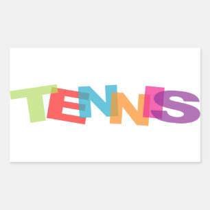 Tennisslogan Rechthoekige Sticker