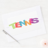 Tennisslogan Rechthoekige Sticker (Envelop)