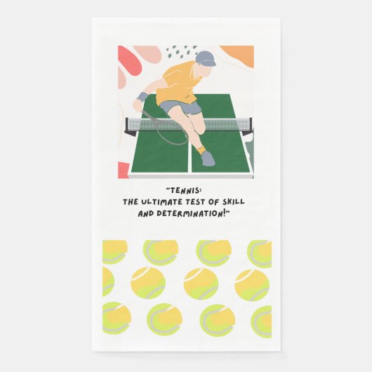 Tennisslogans voor spelersfeest servet (Voorkant)