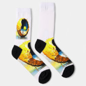 Tennissocken mit Tennismotiv  Sokken (Rechts)