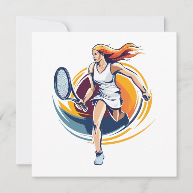 tennisspeelster (Voorkant)