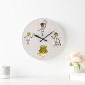 Tennisspelende Vrouwen Wandklok (Huis)