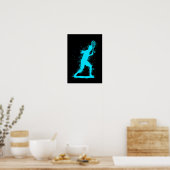 Tennisspeler - Abstracte Aquarel Kunst Poster (Keuken)
