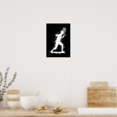 Tennisspeler - Abstracte Aquarel Kunst Poster (Keuken)