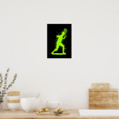 Tennisspeler - Abstracte Aquarel Kunst Poster (Keuken)