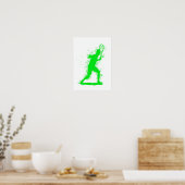 Tennisspeler - Abstracte Aquarel Kunst Poster (Keuken)