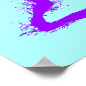 Tennisspeler - Abstracte Aquarel Kunst Poster (Hoek)