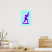 Tennisspeler - Abstracte Aquarel Kunst Poster (Keuken)