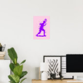 Tennisspeler - Abstracte Aquarel Kunst Poster (Thuiskantoor)