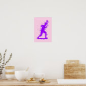 Tennisspeler - Abstracte Aquarel Kunst Poster (Keuken)