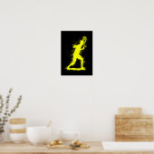 Tennisspeler - Abstracte Aquarel Kunst Poster (Keuken)