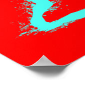Tennisspeler - Abstracte Aquarel Kunst Poster (Hoek)