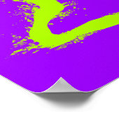 Tennisspeler - Abstracte Aquarel Kunst Poster (Hoek)