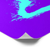 Tennisspeler - Abstracte Aquarel Kunst Poster (Hoek)