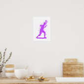 Tennisspeler - Abstracte Aquarel Kunst Poster (Keuken)