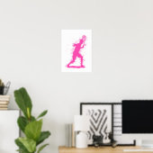 Tennisspeler - Abstracte Aquarel Kunst Poster (Thuiskantoor)