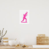 Tennisspeler - Abstracte Aquarel Kunst Poster (Keuken)