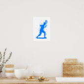Tennisspeler - Abstracte Aquarel Kunst Poster (Keuken)