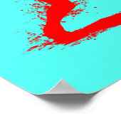 Tennisspeler - Abstracte Aquarel Kunst Poster (Hoek)