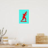 Tennisspeler - Abstracte Aquarel Kunst Poster (Keuken)