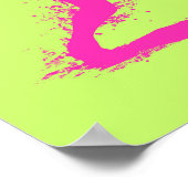 Tennisspeler - Abstracte Aquarel Kunst Poster (Hoek)