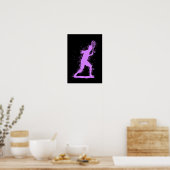Tennisspeler - Abstracte Aquarel Kunst Poster (Keuken)
