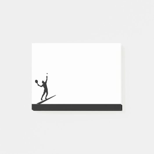 Tennisspeler Atleet Sport Silhouet Post-it® Notes (Voorkant)