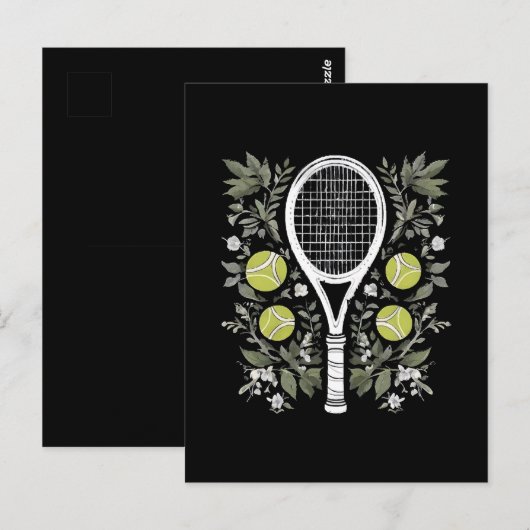 Tennisspeler Briefkaart (Voorkant / Achterkant)
