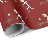Tennisspeler Cadeaupapier (Rol Hoek)