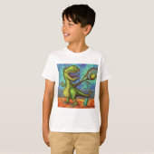 Tennisspeler Dino T-shirt (Voorkant volledig)