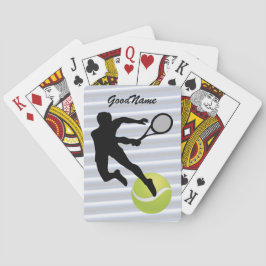 Tennisspeler en bal met naam personaliseren pokerkaarten