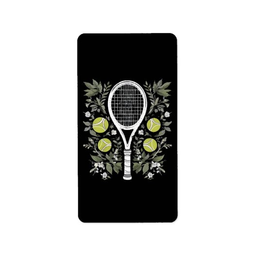 Tennisspeler Etiket (Voorkant)