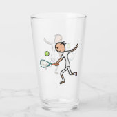 Tennisspeler Glas (Achterkant)