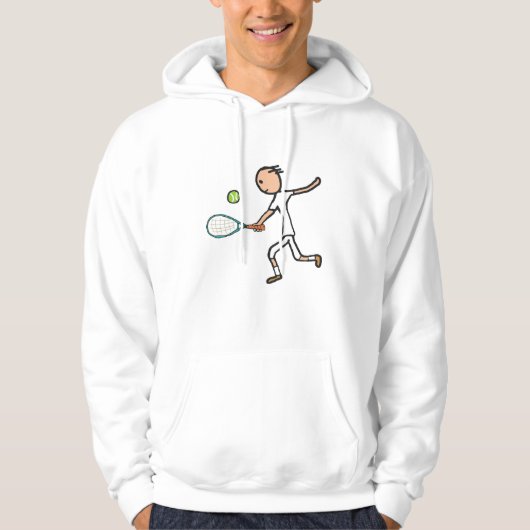 Tennisspeler Hoodie (Voorkant)