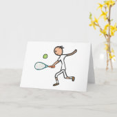 Tennisspeler Kaart (Gele Bloem)