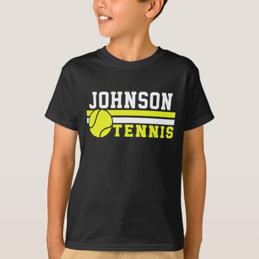 Tennisspeler NAAM Bal Game Veld Persoonlijk T-shirt (Voorkant)
