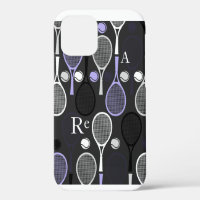 Tennisspeler naam letters gepersonaliseerd sportte