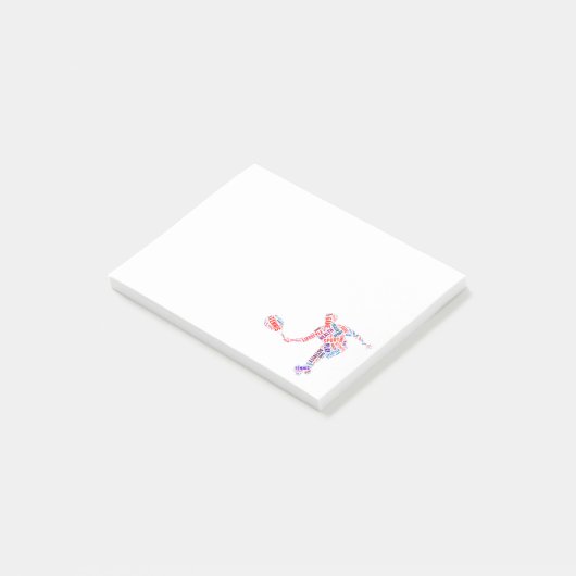 Tennisspeler Post-it® Notes (Schuin)