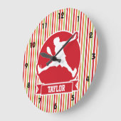 Tennisspeler; Rood, Oranje, groen, witte strepen Grote Klok (Hoek)