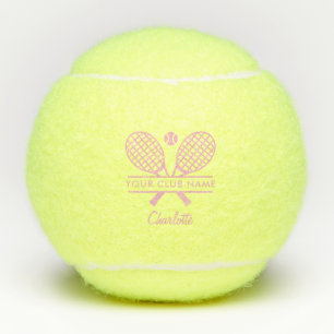 Tennisspeler Roze Schrift Persoonlijk Tennisballen