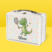 Tennisspeler Schattige Dinosaurus